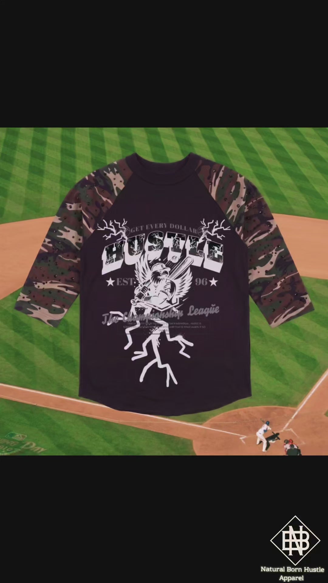 'Hustle University' Baseball T-Shirt
